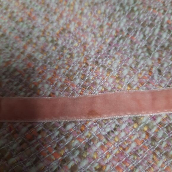 GAP Vintage Y2K Pink Tweed Flounce Skirt Wool Blend Size 8 - Picture 5 of 5